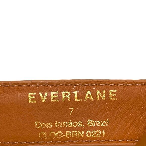NWT EVERLANE The Clog Sandal Cognac Leather 7 - Picture 9 of 12